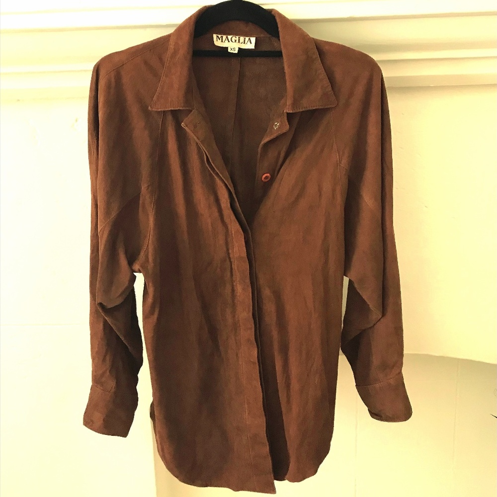 Vintage brown suede shirt